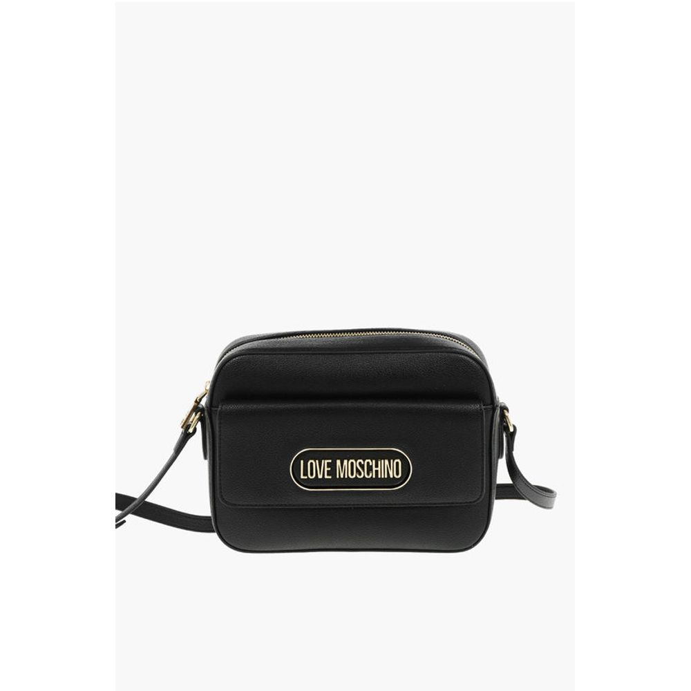 

Сумка для фотокамеры LOVE из текстурированной искусственной кожи с передним карманом Moschino, черный