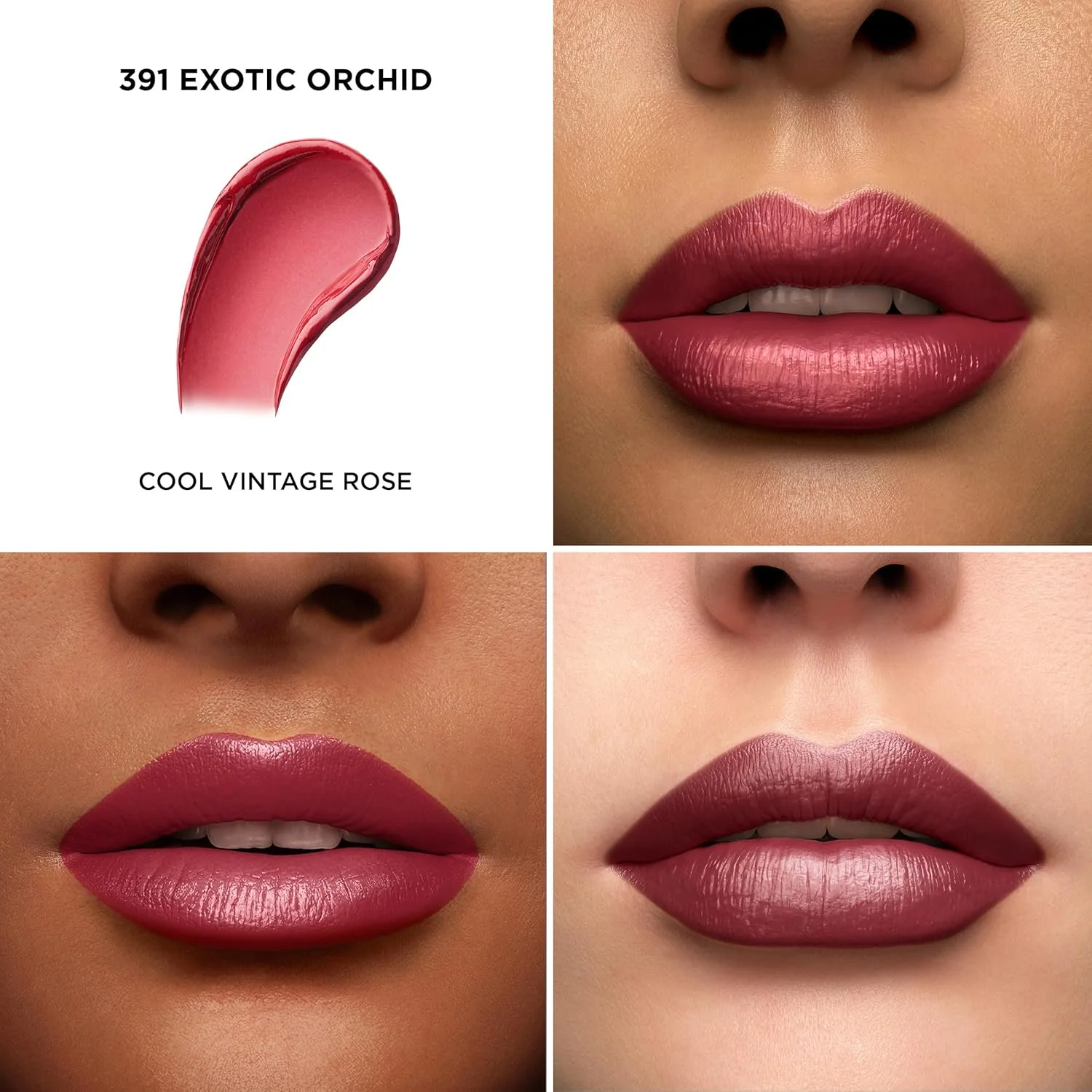 Увлажняющая кремовая помада Lancôme L'Absolu Rouge - стойкость к размазыванию и сияющий финиш - комфорт до 18 часов., 391 Exotic Orchid: cool vintage rose — фото 2