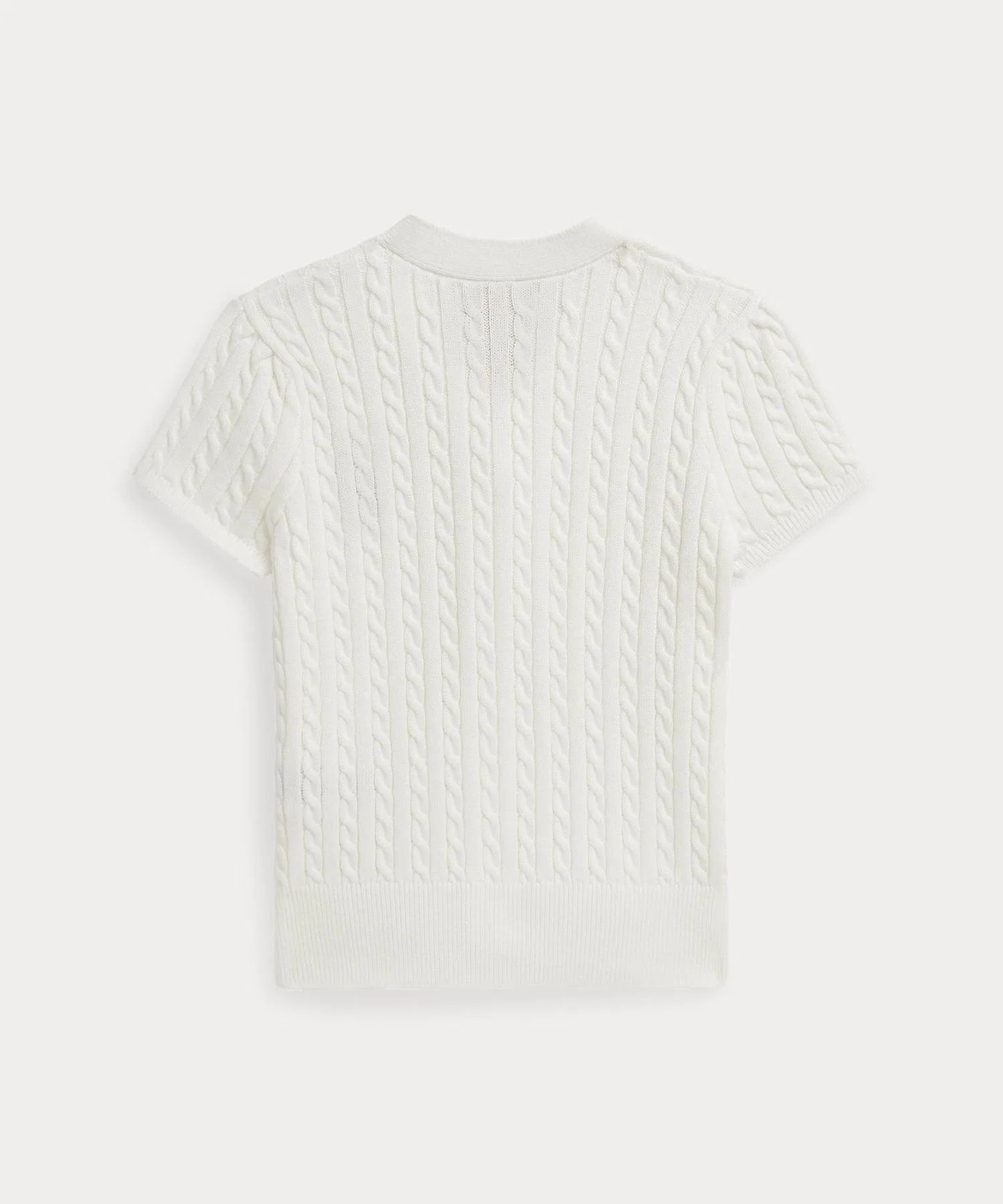 Хлопковый кардиган Polo Bear с V-образным вырезом и косами. — фото 2