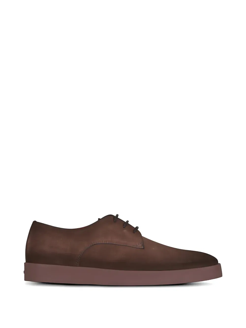 Замшевые туфли на шнуровке Santoni, коричневый
