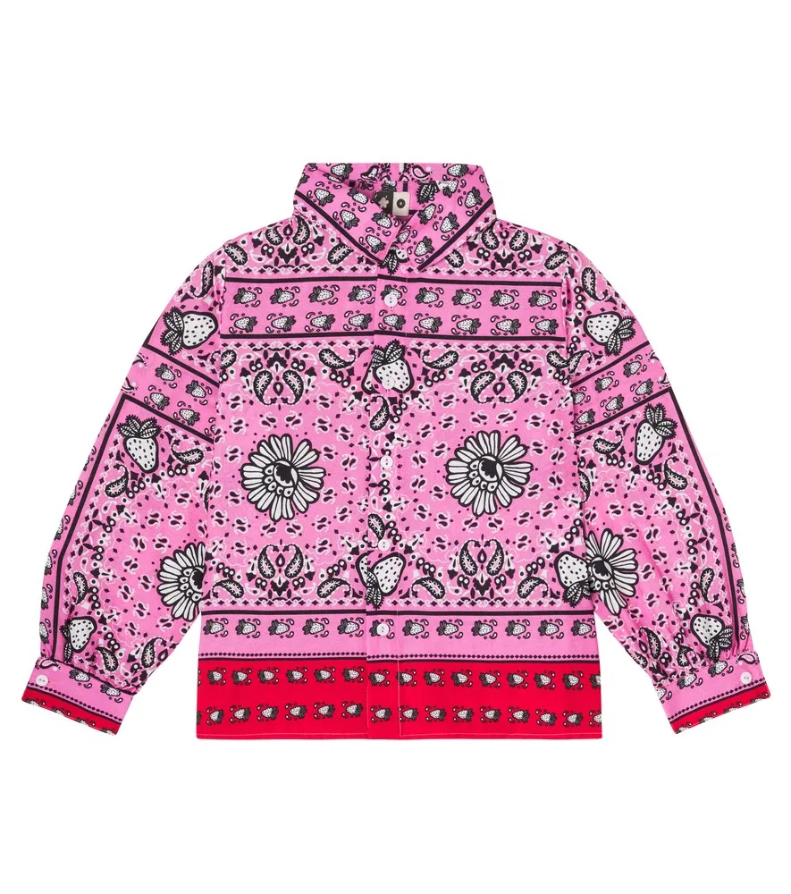 Хлопковая рубашка Morango Bandana Fábula, розовый