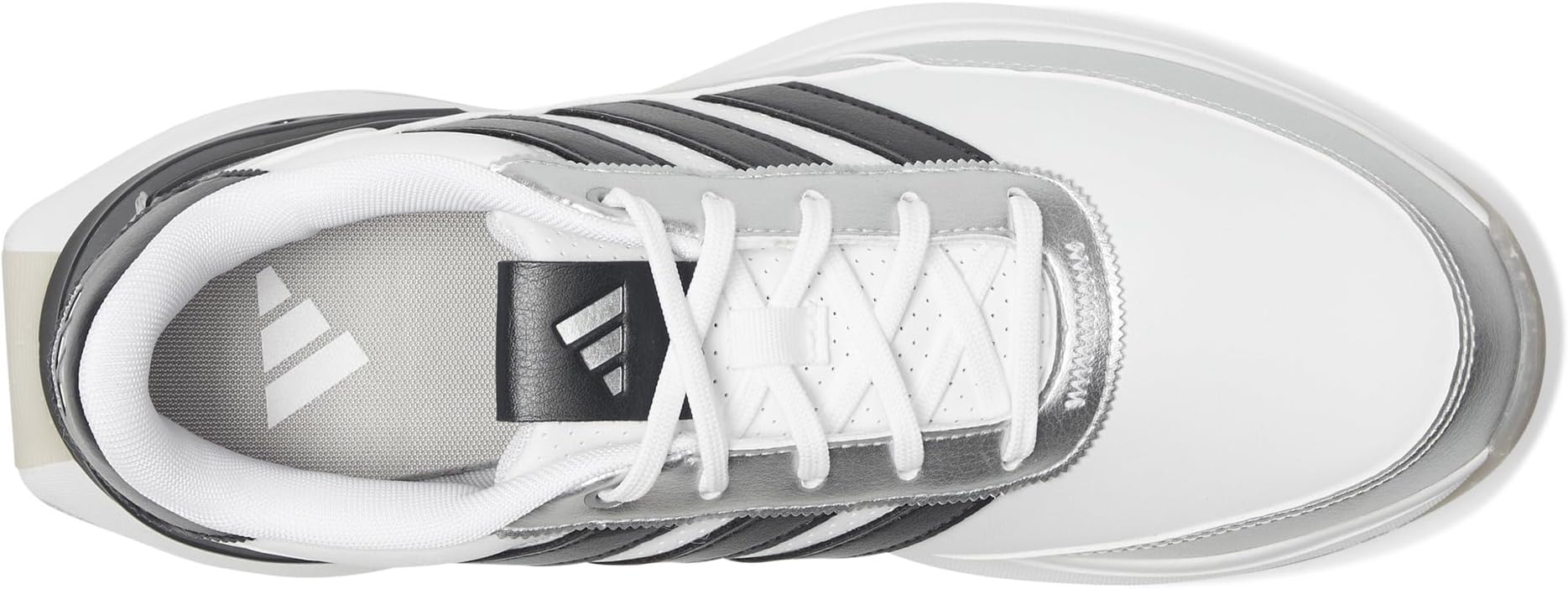 Кроссовки Adidas Golf S2G 25 Leather Spikeless Golf Shoes, Footwear White/Night Indigo/Grey Two — фото 2