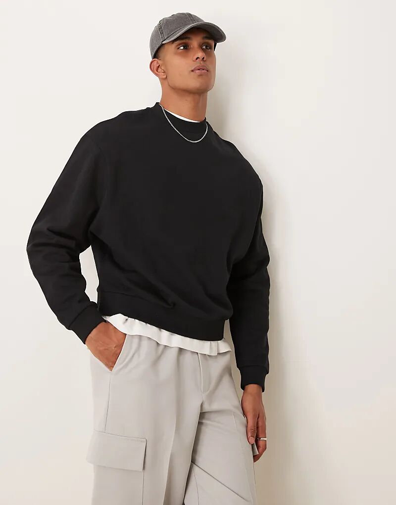 

Толстовка свободного кроя оверсайз черного цвета ASOS DESIGN