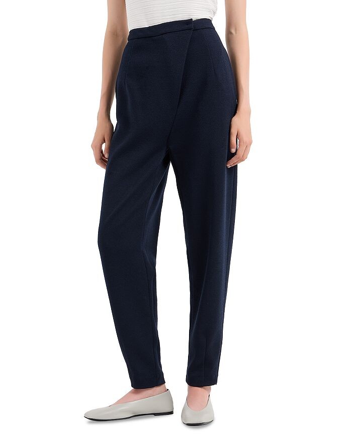

Брюки Emporio Armani из фактурного джерси, синий