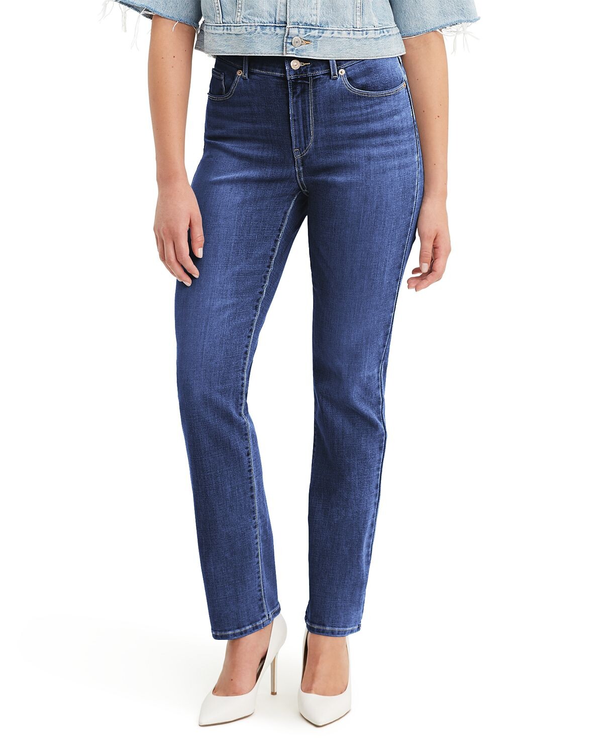

Женские классические прямые джинсы длинной длины Levi's