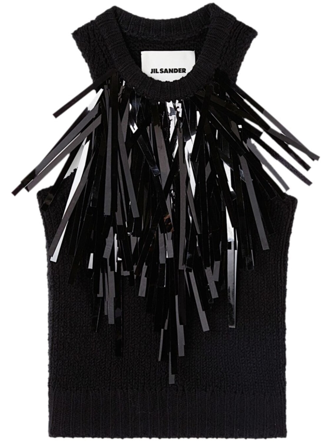 

Jil Sander топ с бахромой, черный