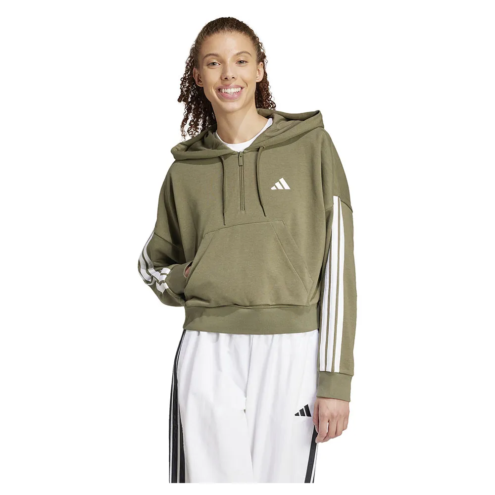 

Худи adidas Essentials 3 Stripes French Terry, зеленый