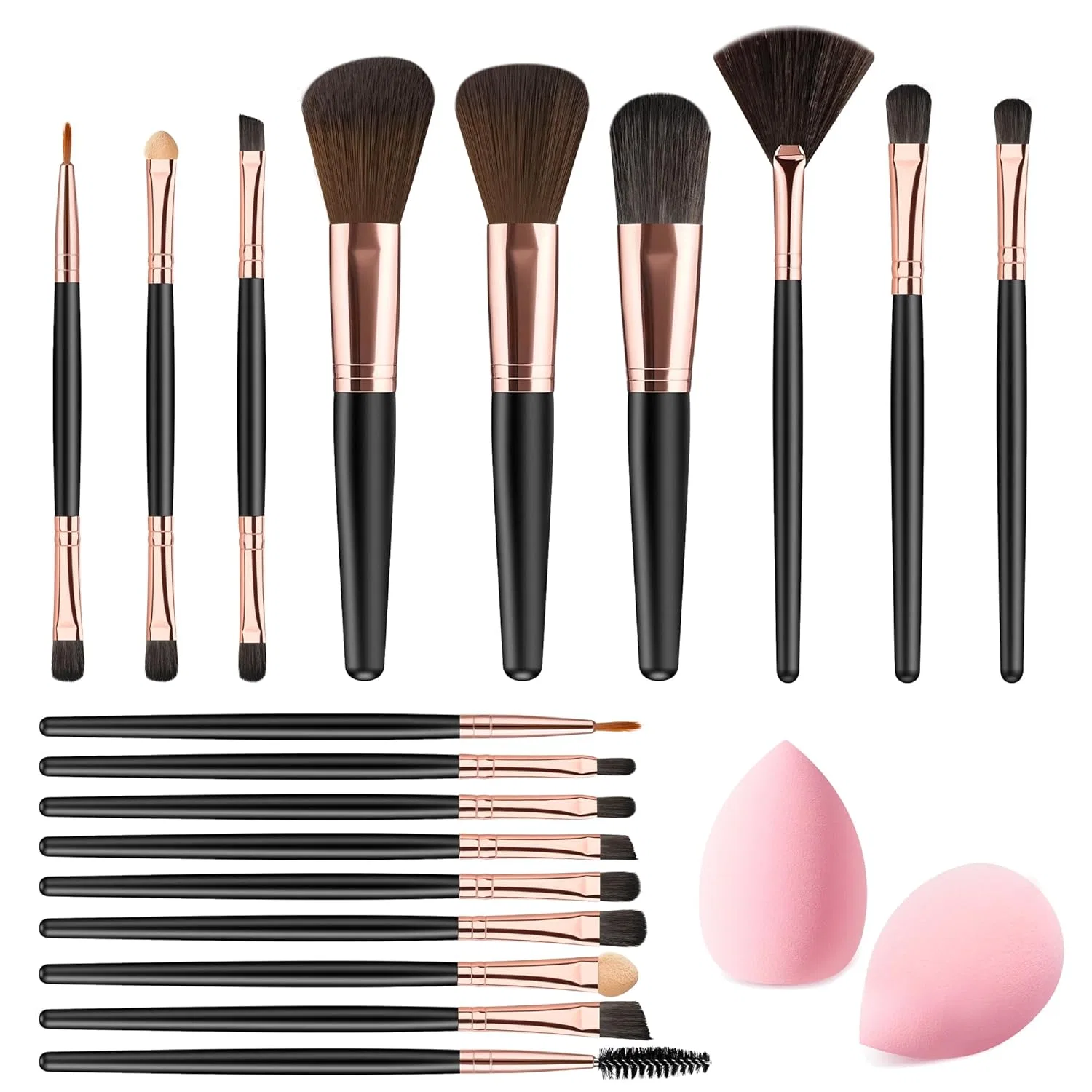 Набор из 20 профессиональных кистей для макияжа Vonsera, Rose Gold A