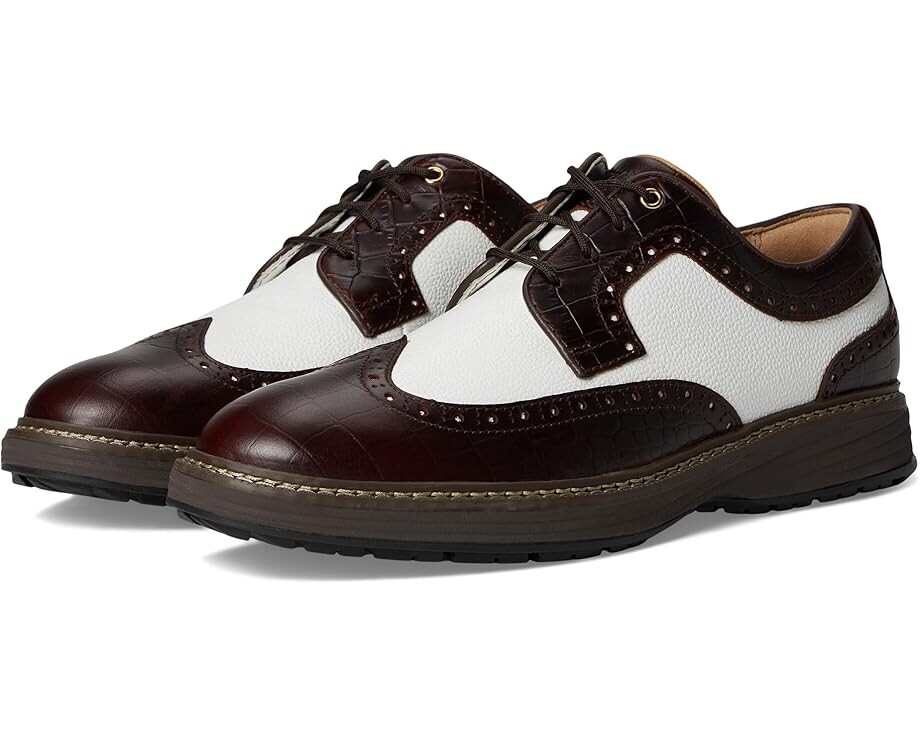 

Оксфорды Johnston & Murphy Upton Gl3 Luxe Hybrid, цвет Dark Brown Croc Print/White Full Grain
