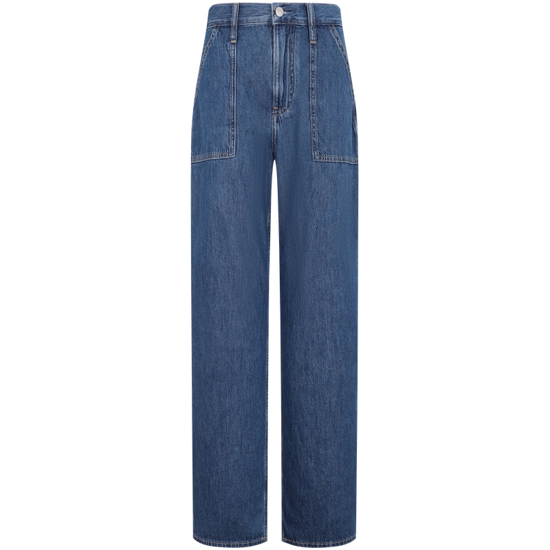 CALVIN KLEIN Jeans Женская джинсовая куртка синего цвета 1A4-Denim Blue — фото 2