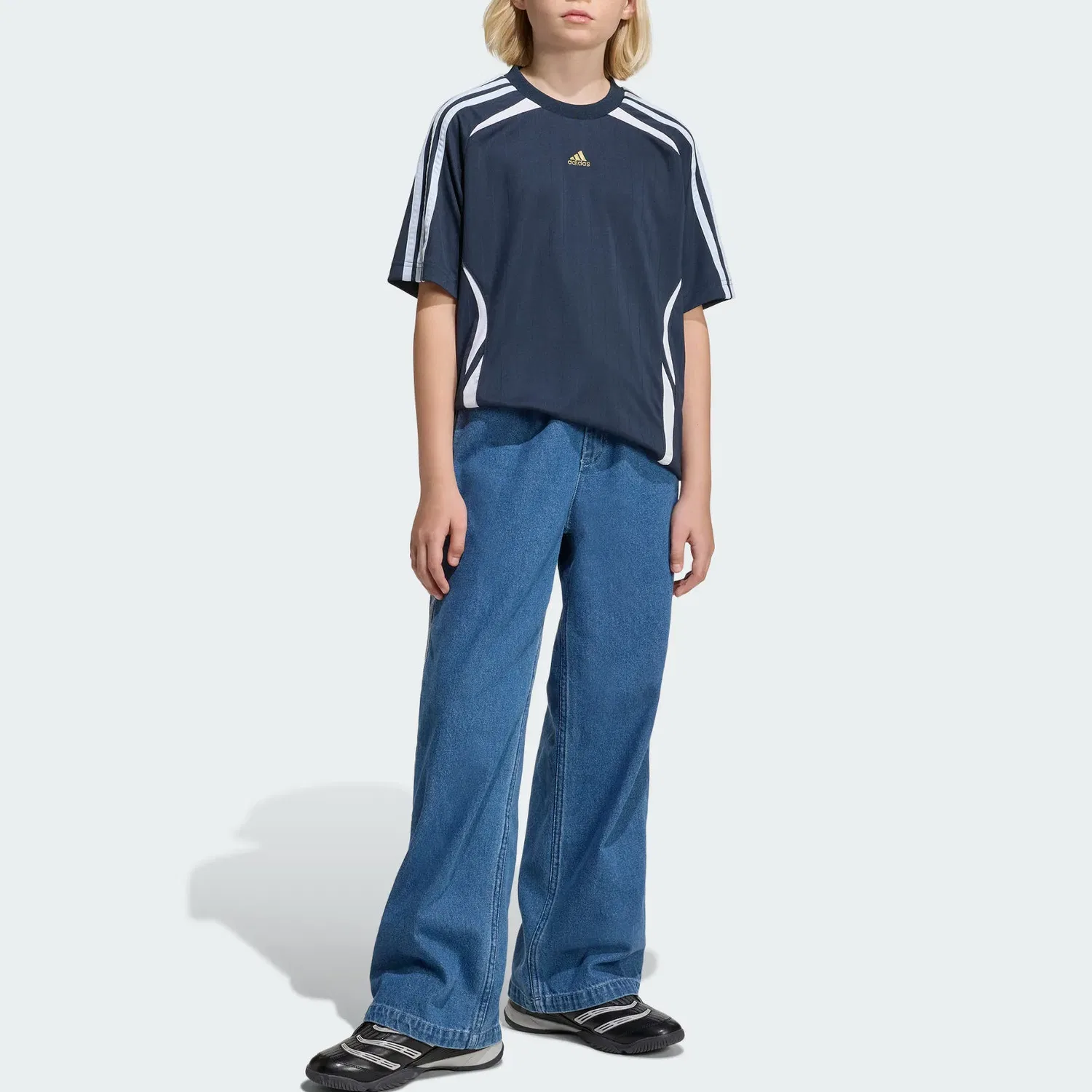 Футболка детская Adidas Aurora Ink Blue/White — фото 4
