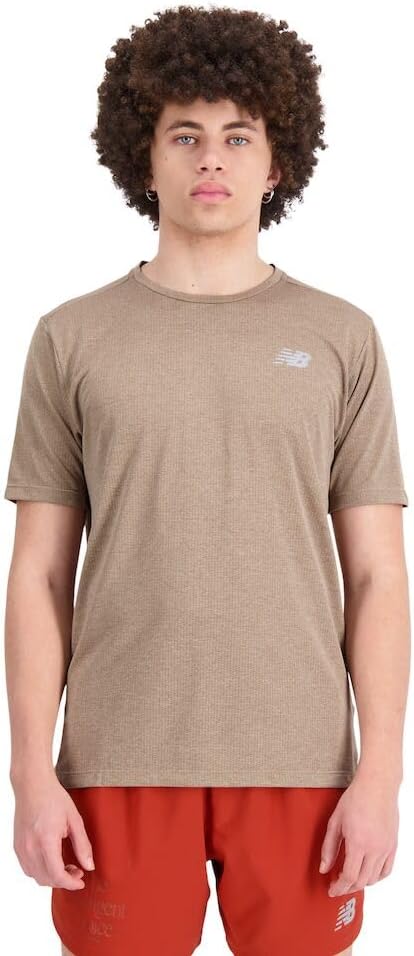 

Мужская футболка New Balance Q Speed Fuel с коротким рукавом, Mushroom Heather