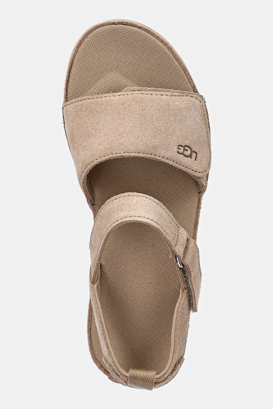 Детские замшевые сандалии Goldenstar Ugg, бежевый — фото 4