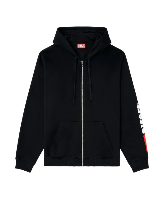 

Футболка с овальной вышивкой Diesel, черный