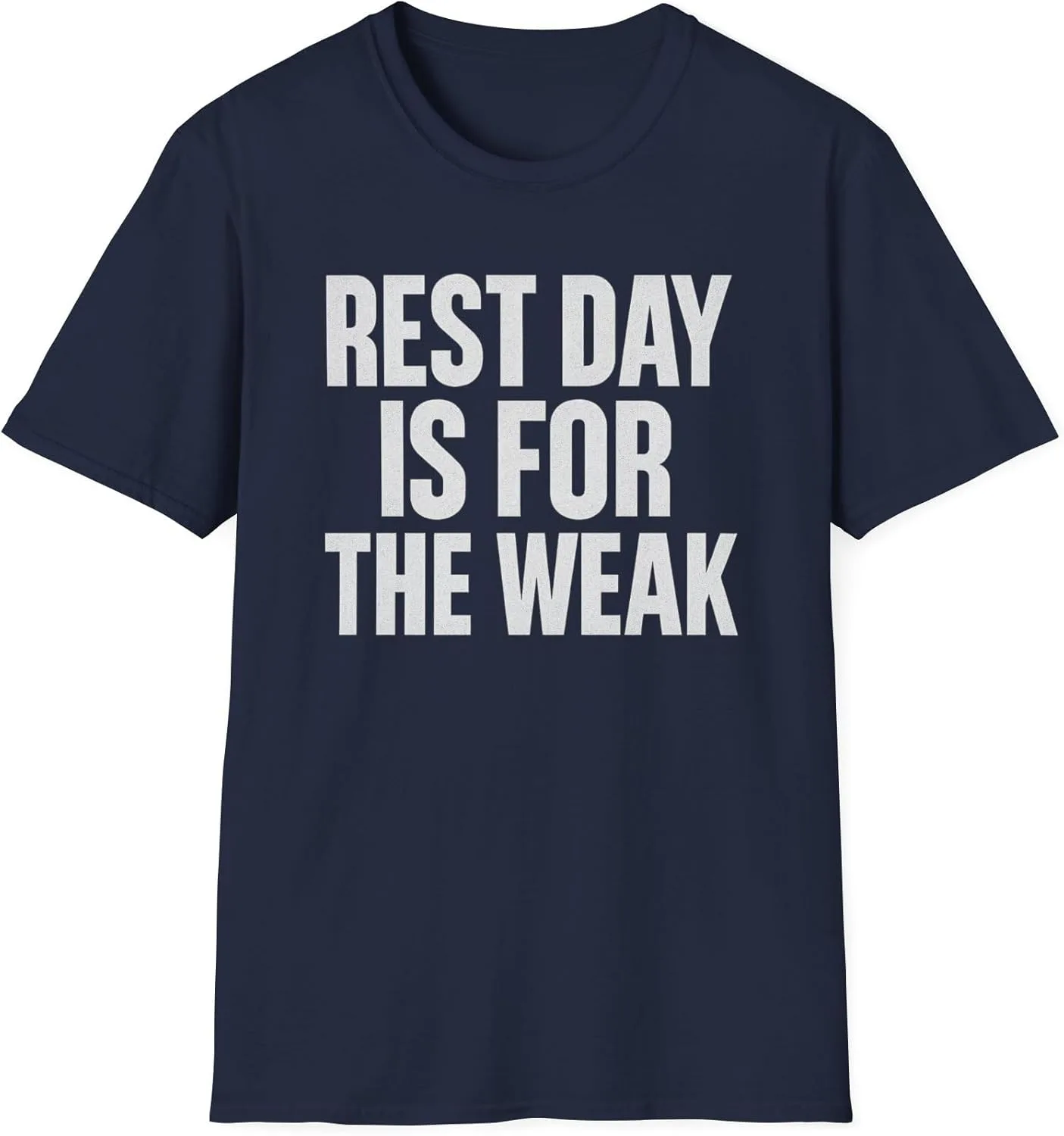 Футболка для фитнеса с мотивационной надписью "Rest Day is for The Weak", спортивная одежда, тренировочная майка, повседневный спортивный топ GENERIC, темно-синий