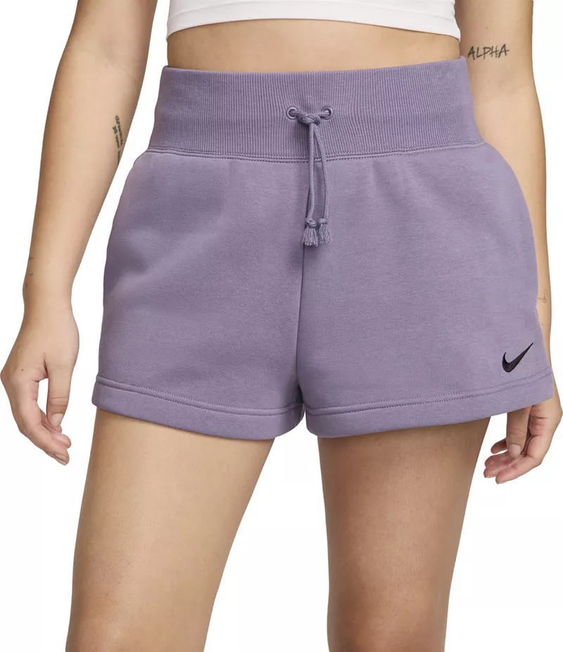 

Женские спортивные шорты Nike из флиса с высокой талией Phoenix, цвет Daybreak