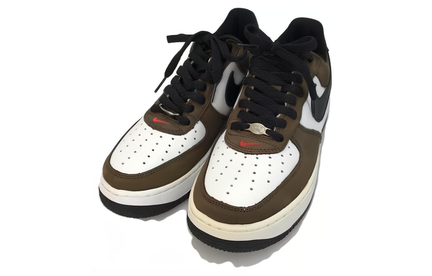 Кроссовки Nike Air Force 1 Skateboarding Shoes Men Low-top Black/Brown, черный/коричневый — фото 3