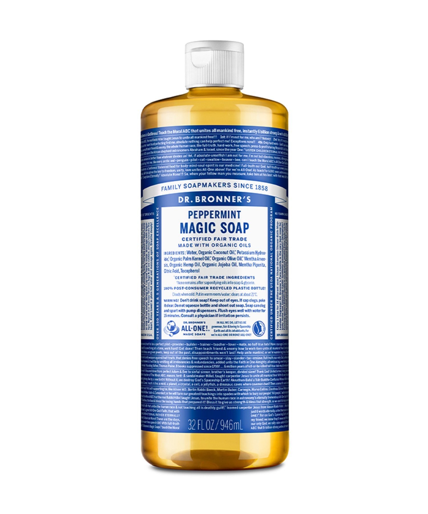 Волшебное мыло Dr. Bronner's PE с мятным вкусом, 946 мл Dr. Bronner's, others
