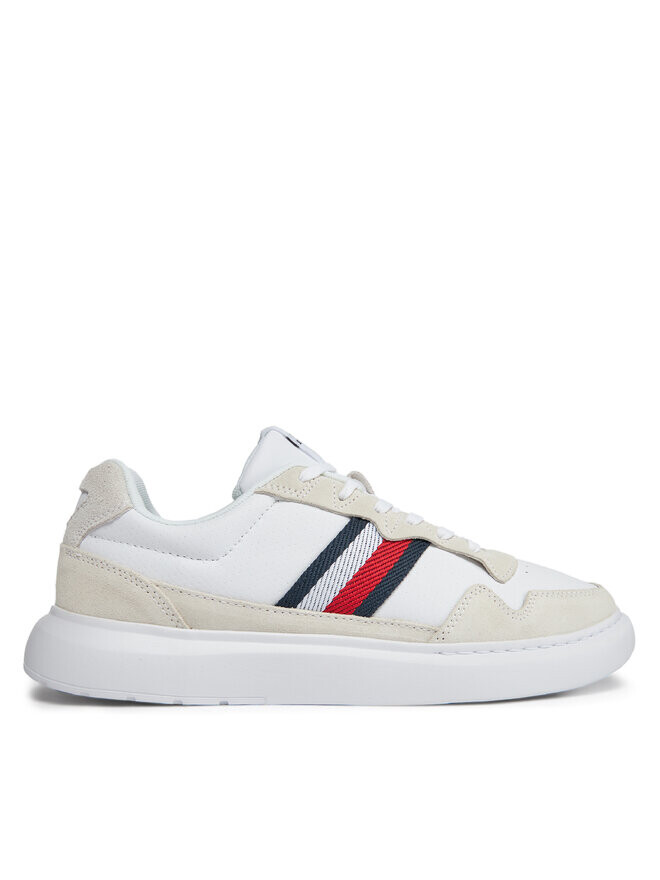 

Кроссовки Light Cupsole Lth Mix Stripes Tommy Hilfiger, белый