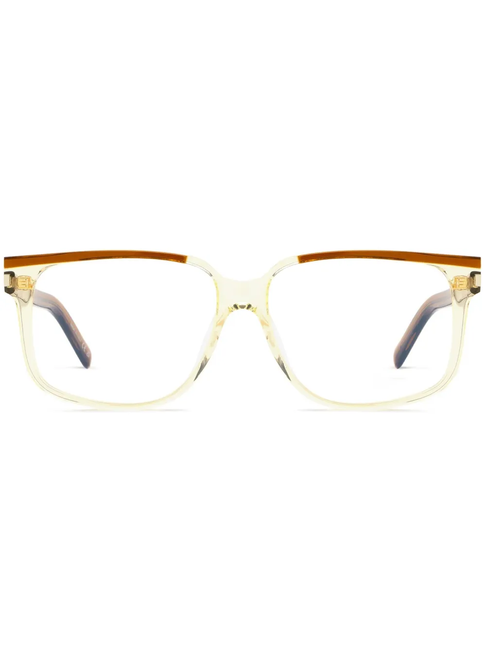 

Очки трапециевидной формы Saint Laurent Eyewear, коричневый
