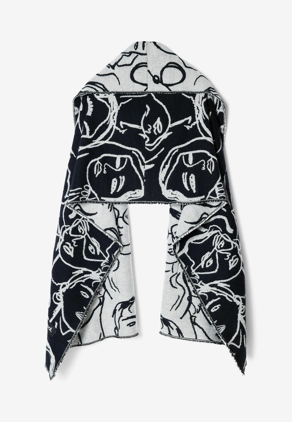 

Шарф FACES Desigual, черный