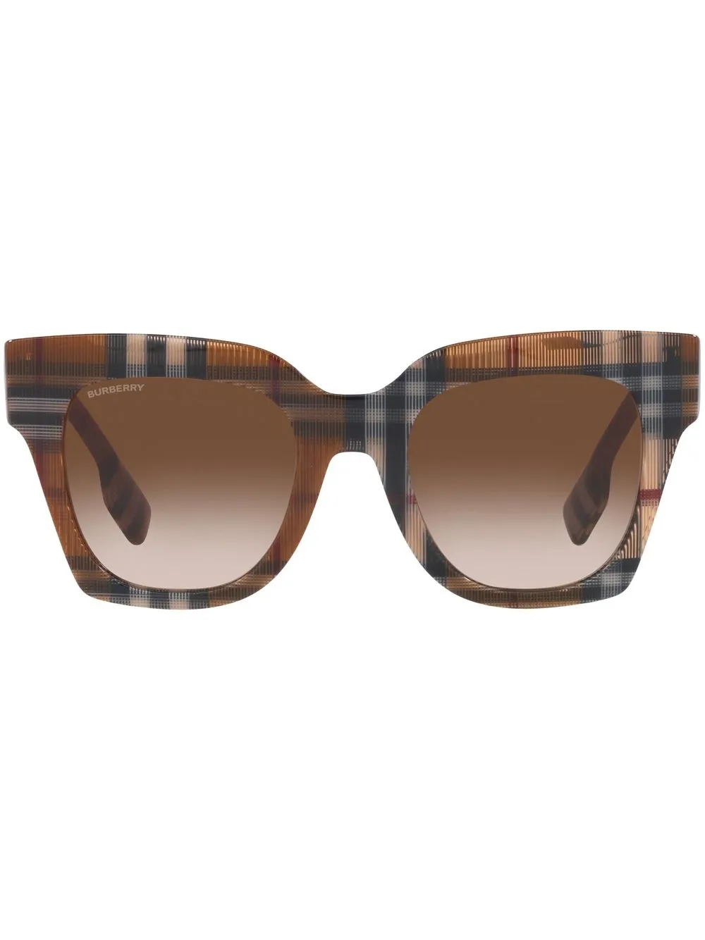 

Солнцезащитные очки Kitty в клетку Burberry Eyewear, коричневый