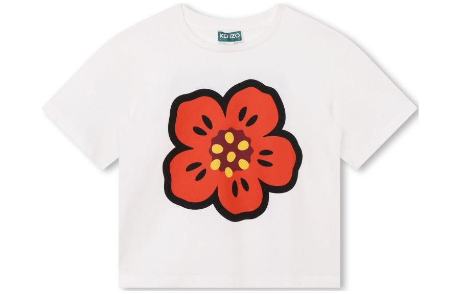 Детская футболка Kenzo, слоновая кость