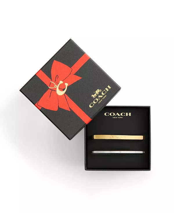 

Позолоченный двойной браслет-набор Coach, two-tone