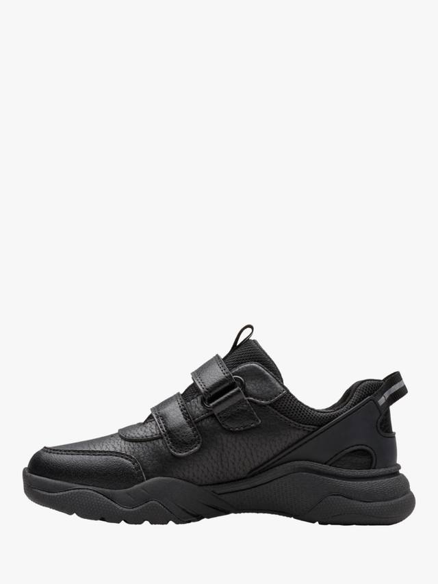 Детские кроссовки Feather Shine с контрастными вставками Clarks, Black Leather — фото 2