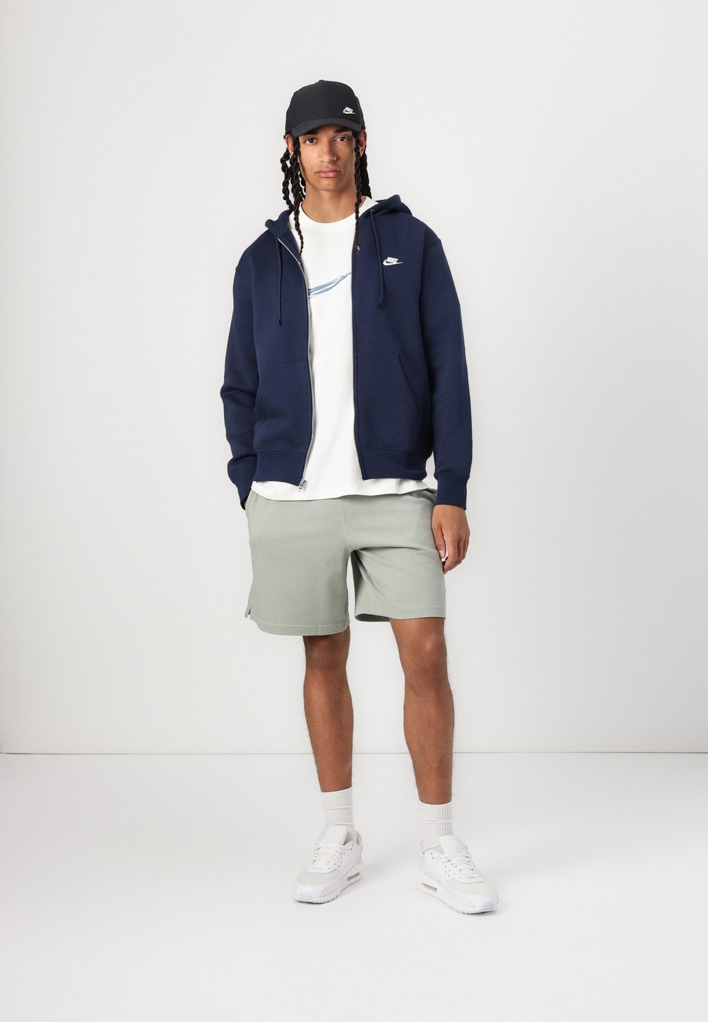 Толстовка на молнии CLUB HOODIE Nike Sportswear, черный — фото 2