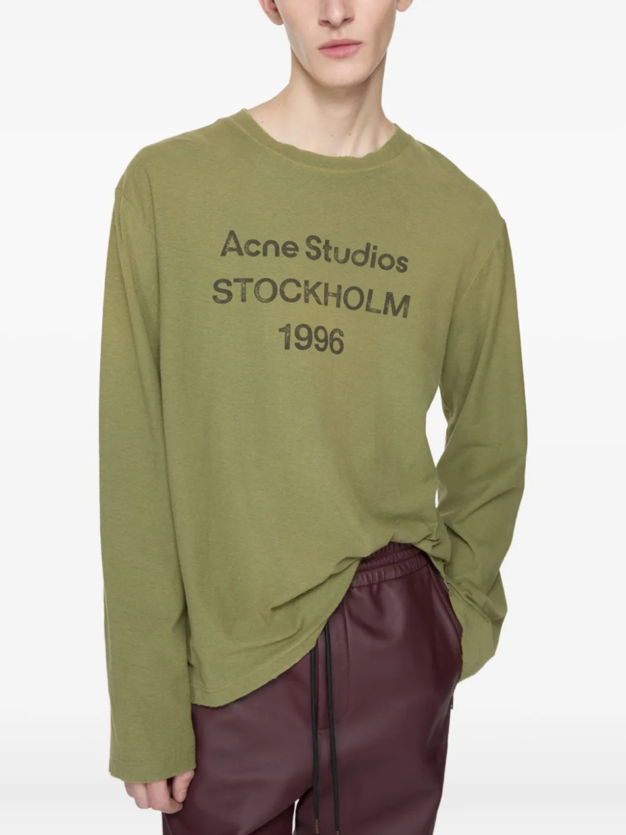 Acne Studios футболка с логотипом, зеленый — фото 4