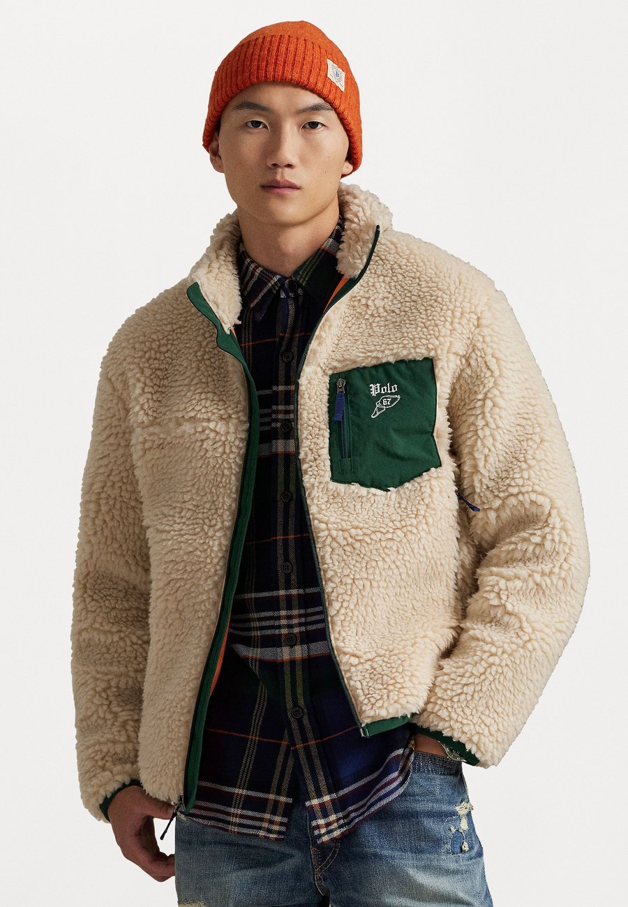 

Куртка Polo Ralph Lauren LOGO PILE FLEECE JACKET, Ranch Cream/Dark Blue