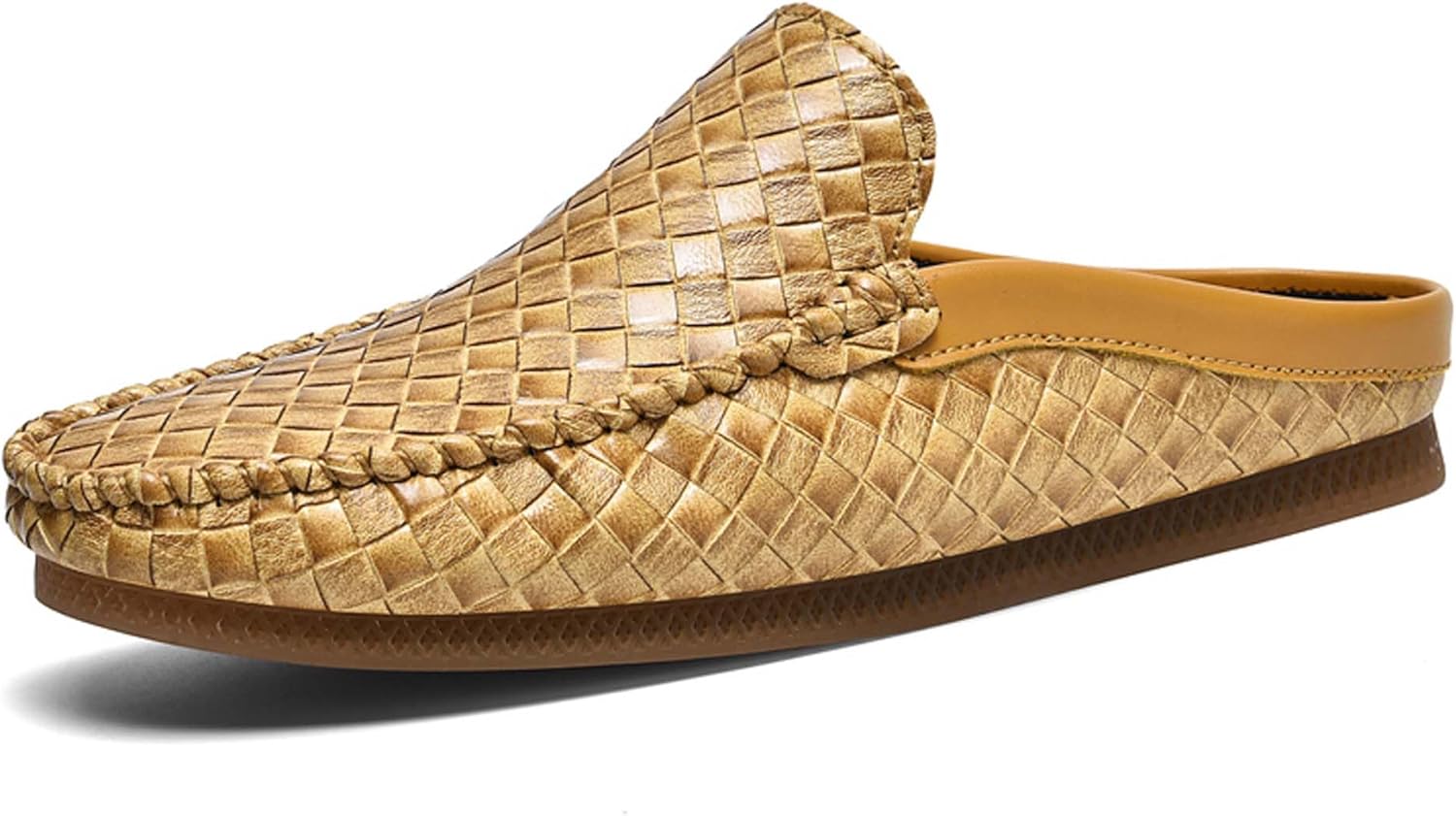 

Мужские беззадние лоферы Vtiao, повседневные кожаные мюли, тапочки для дома и вождения, Metallic