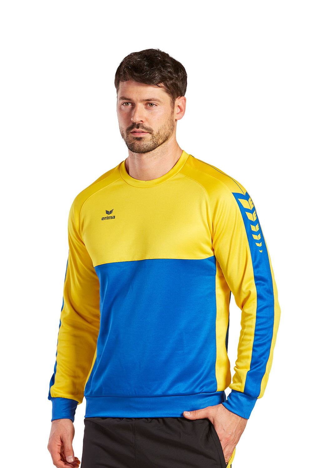 

Спортивная футболка erima Six Wings Sweatshirt, цвет new royal/gelb