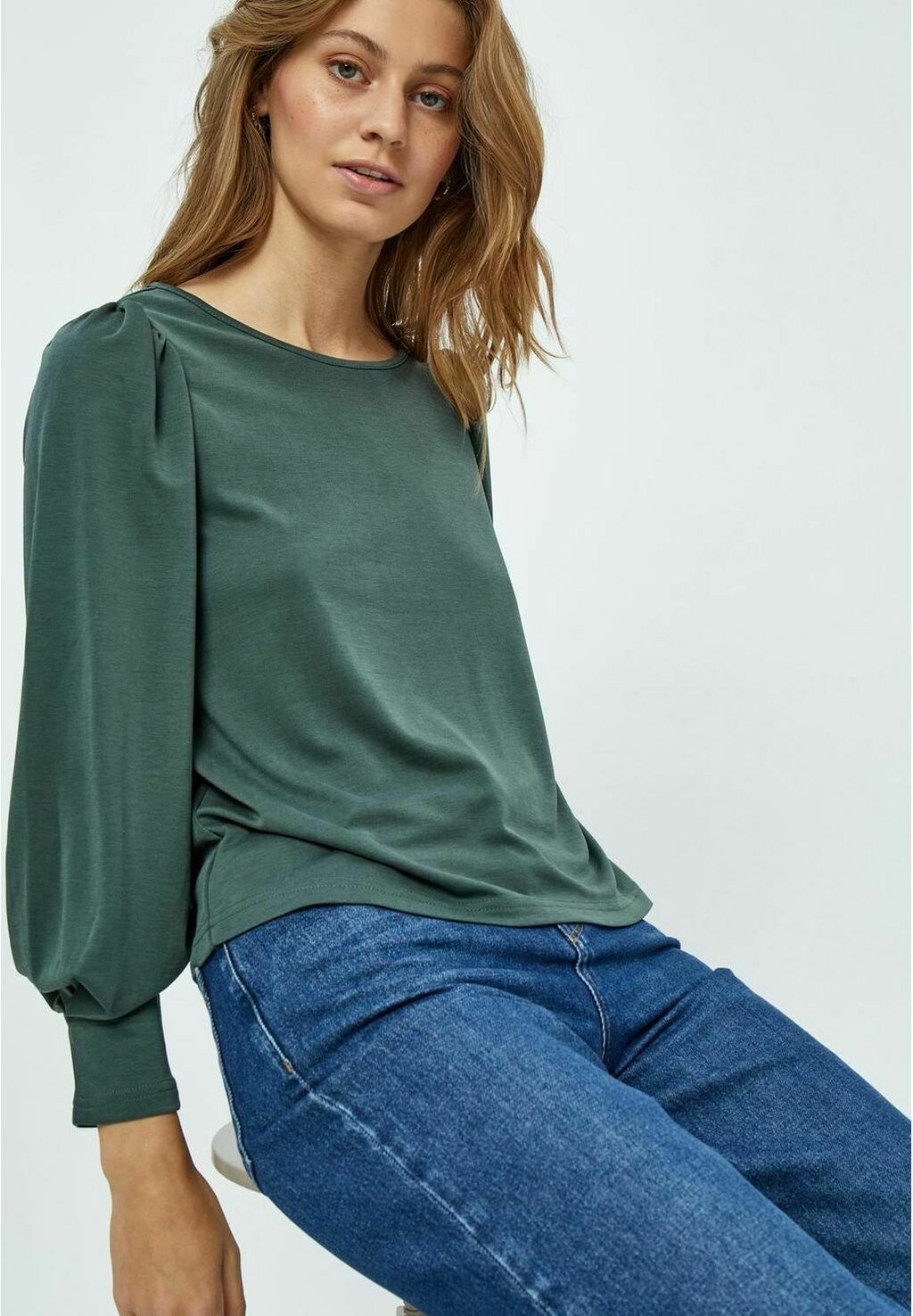 

Топ с длинными рукавами MSREYNA LONG SLEEVE Minus, зеленый