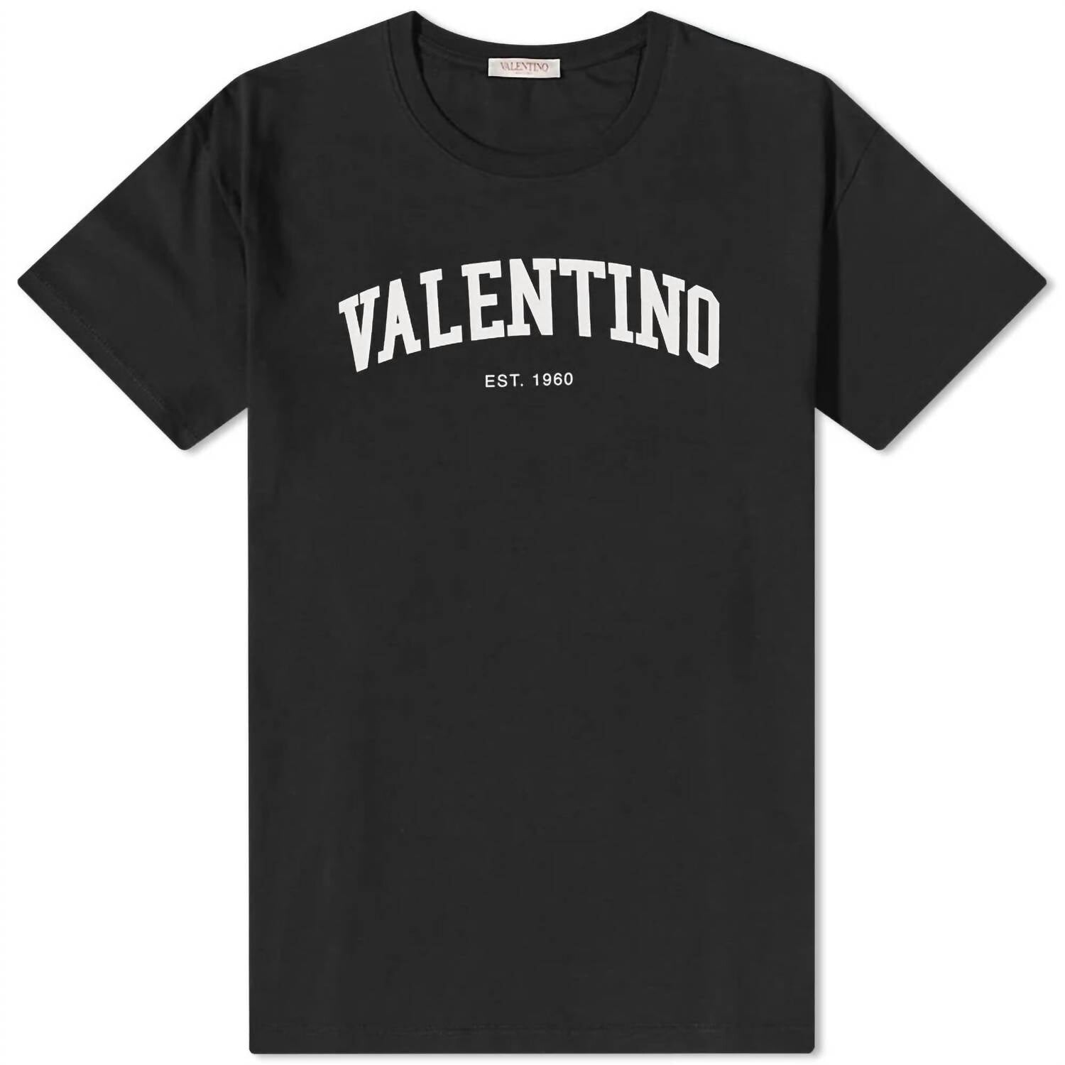 

Черная футболка с круглым вырезом и короткими рукавами с логотипом Valentino Garavani, черный