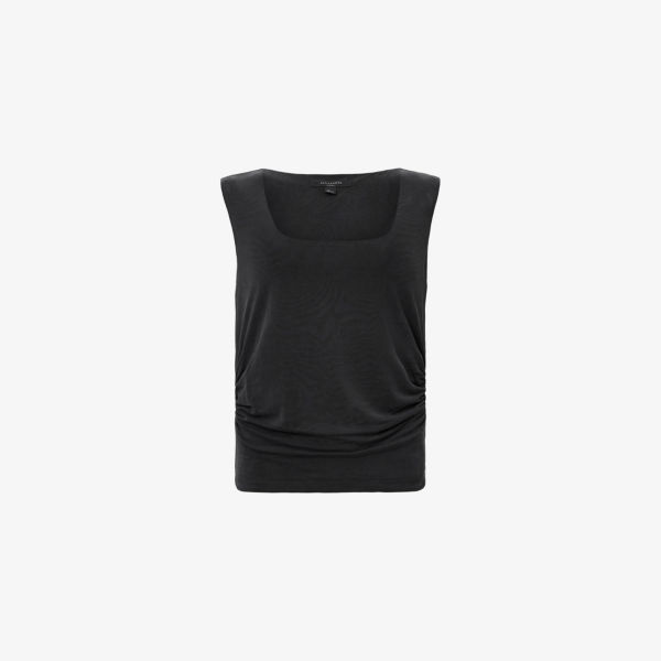 

Топ приталенный Allsaints Tami без рукавов, черный