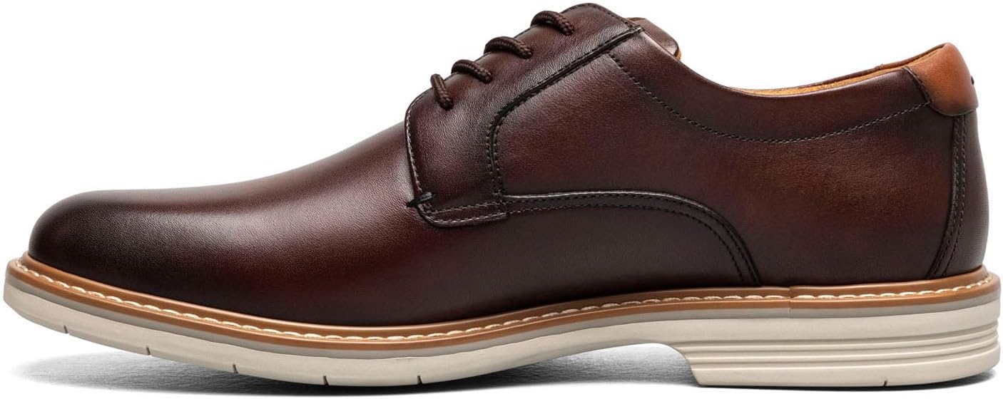 Мужские оксфорды Florsheim Norwalk с plain toe, Brown-brown — фото 4