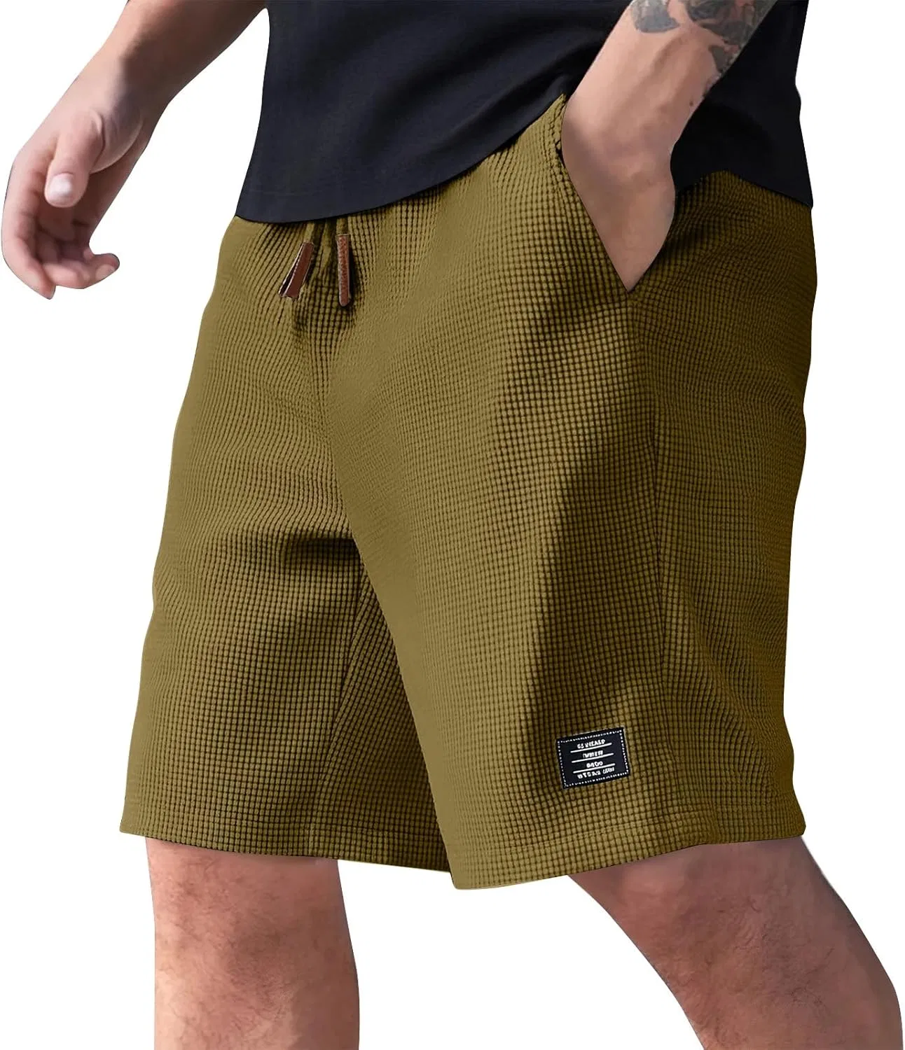 Мужские шорты Active, вафельный трикотаж, A-brown