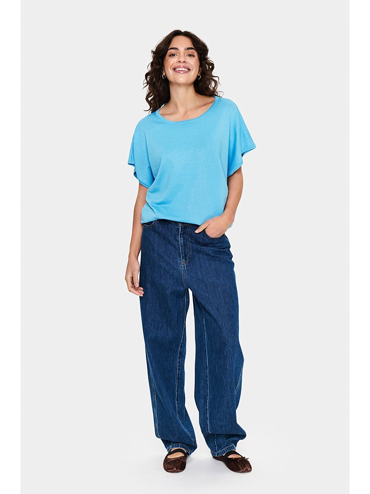 

SAINT TROPEZ Свитер "Мила" светло-голубого цвета