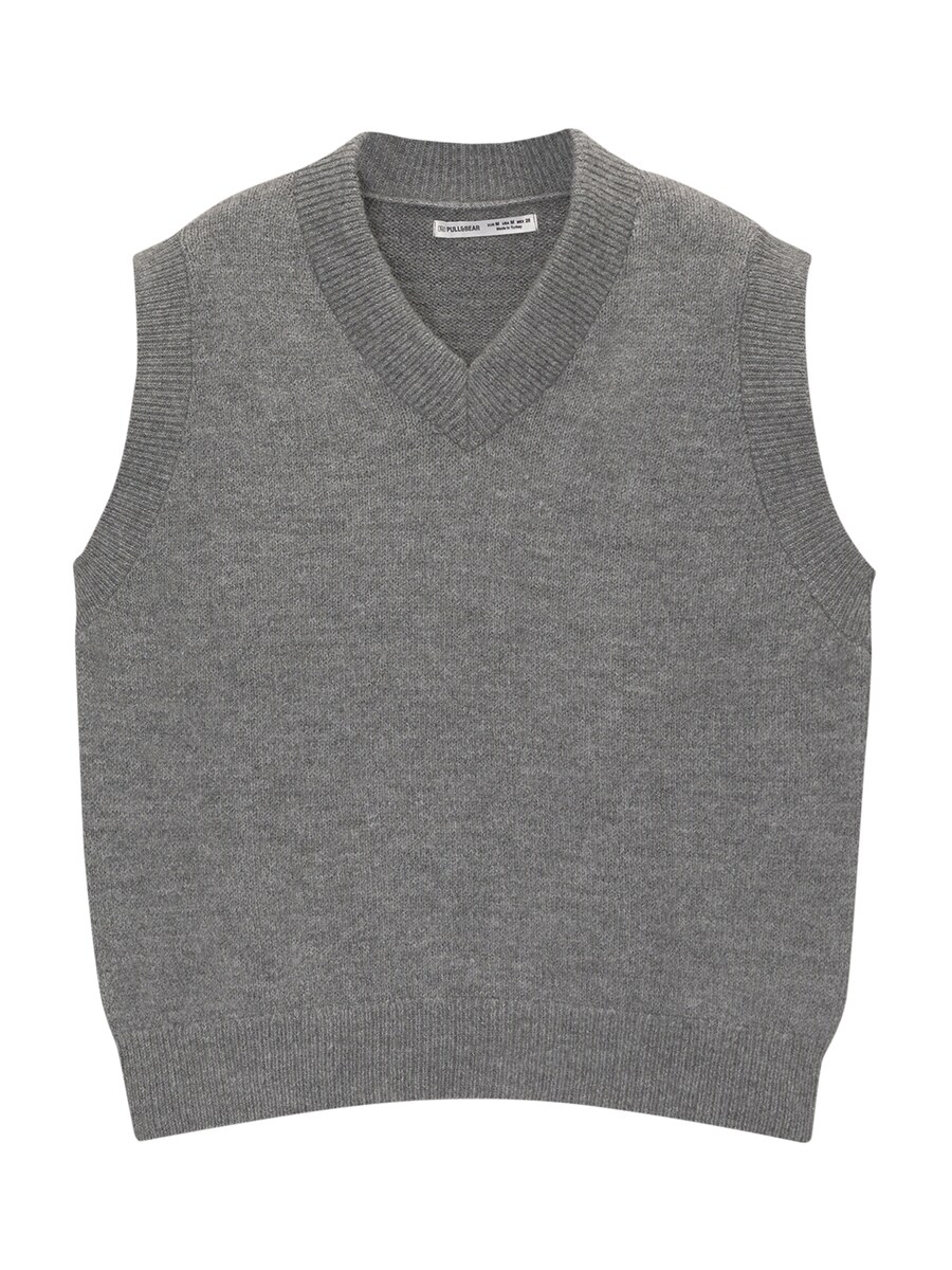 

Вязаный жилет Pull&Bear, серый