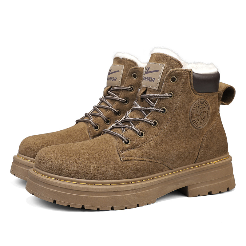 

WARRIOR Унисекс утепленные ботинки для активного отдыха цвета хаки и темно-коричневого, цвет Dark Brown (Fleece-Lined)