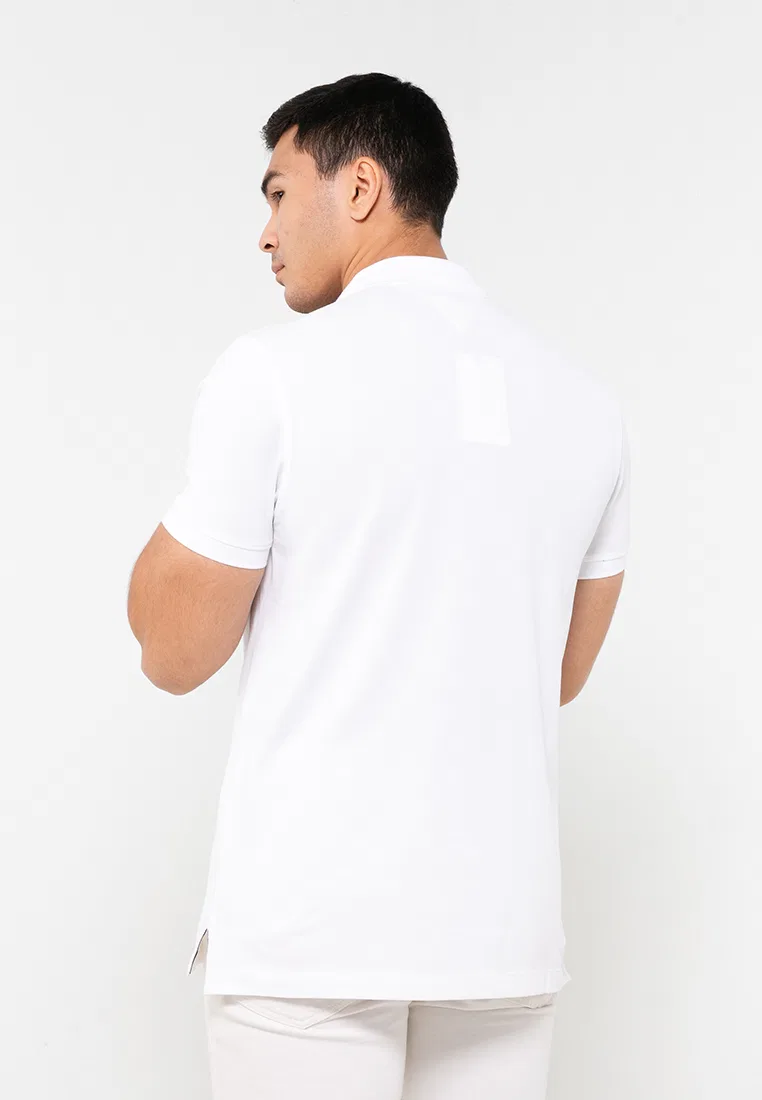 Поло с застежкой-молнией, Regular Fit, мужское Tommy Hilfiger, белый — фото 2