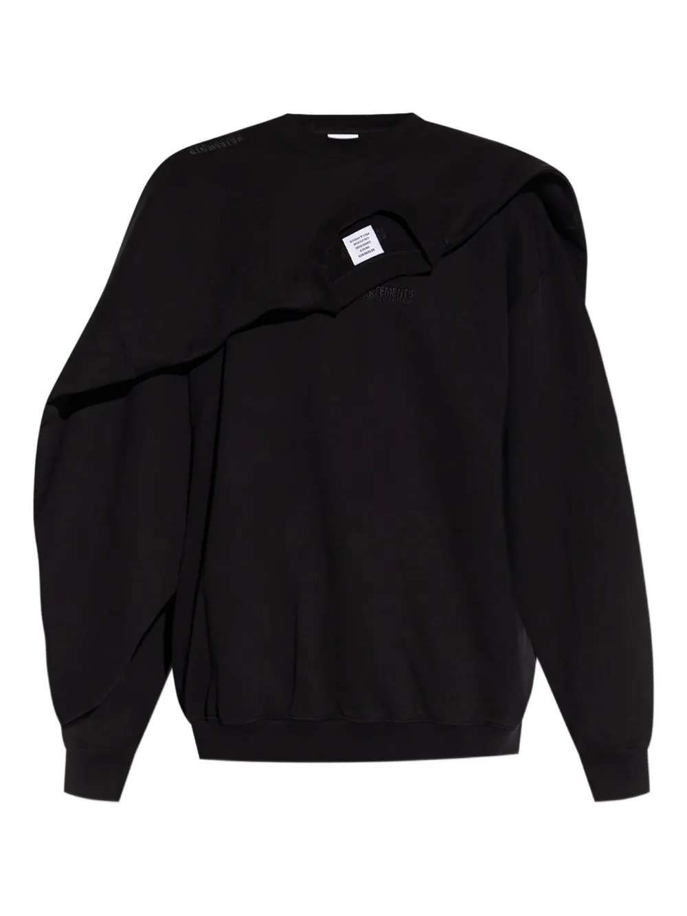 

Многослойная хлопковая толстовка VETEMENTS, черный
