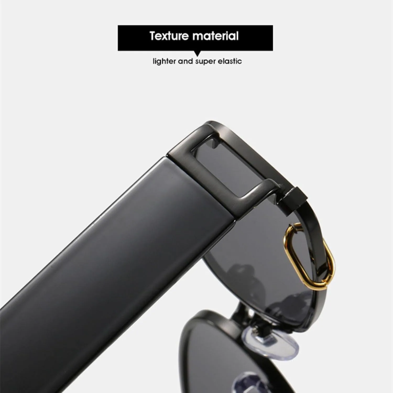 

Ретро прямоугольные солнцезащитные очки для женщин, модные панк-очки с металлическим кольцом, защита от УФ-излучения UV400 для мужчин HHZZYVY, Silver Gray