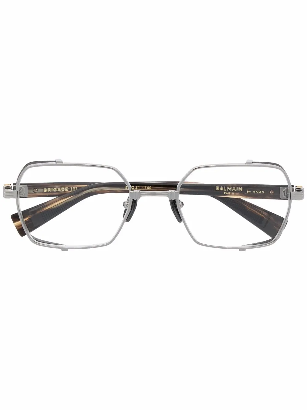 

Очки Brigade в прямоугольной оправе Balmain Eyewear, коричневый