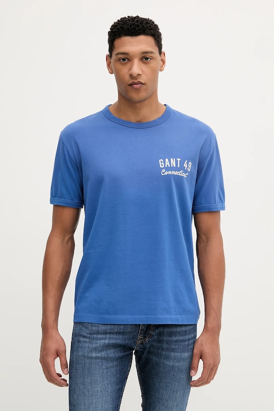 

Хлопковая футболка Gant, фиолетовый