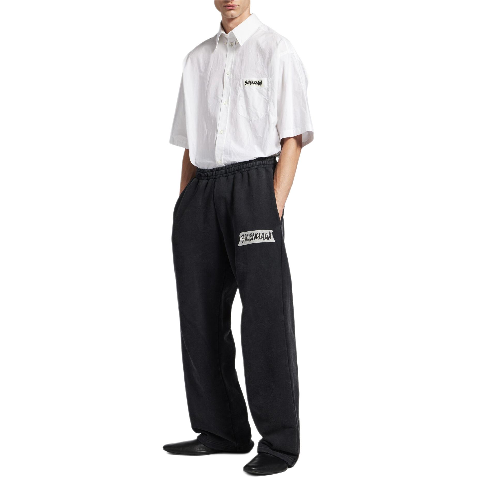 Повседневные брюки Loose Fit мужские Balenciaga, черный — фото 4