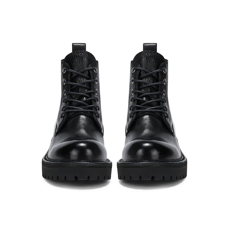 GG-CC Женские короткие мартинсы GG CC высотой 4 см черные, цвет Black — фото 2