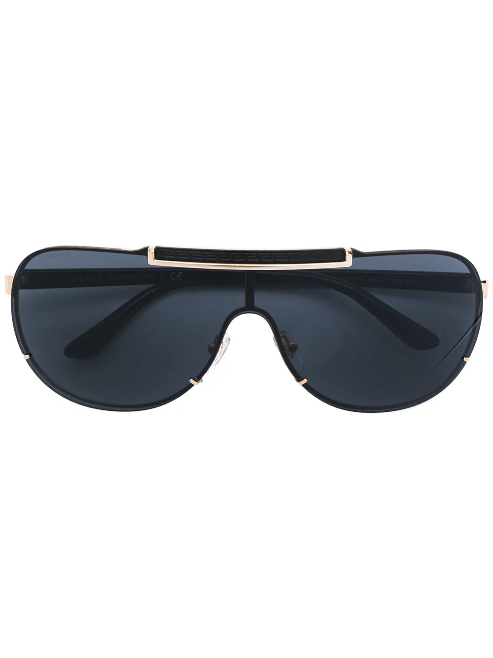 

Солнцезащитные очки-авиаторы с козырьком Versace Eyewear, черный